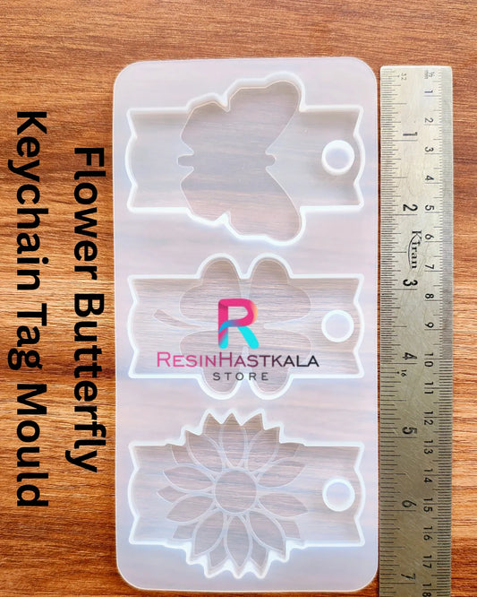 Flower Butterfly Keychain Tag Mould