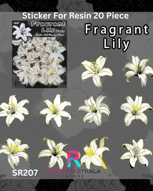Flower Design Stickers for Resin – 20 Piece Set (SR207)