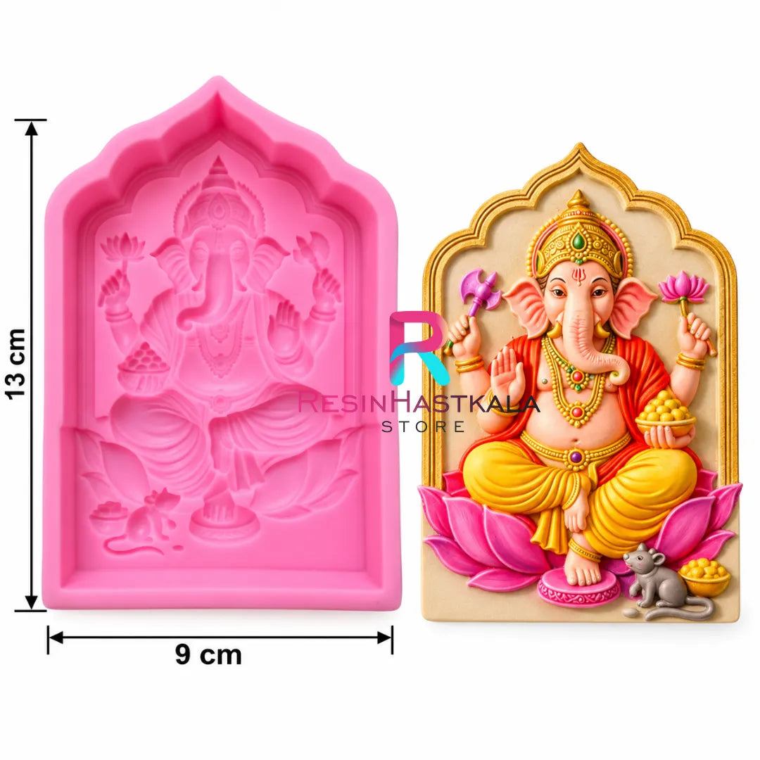 Ganeshji Mould – 19 × 9 cm | 1.5 Inch Depth | Resin & Concrete Art