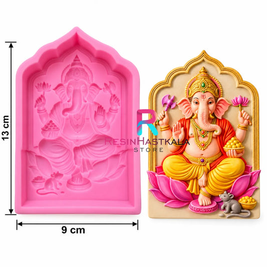 Ganeshji Mould – 19 × 9 cm | 1.5 Inch Depth | Resin & Concrete Art