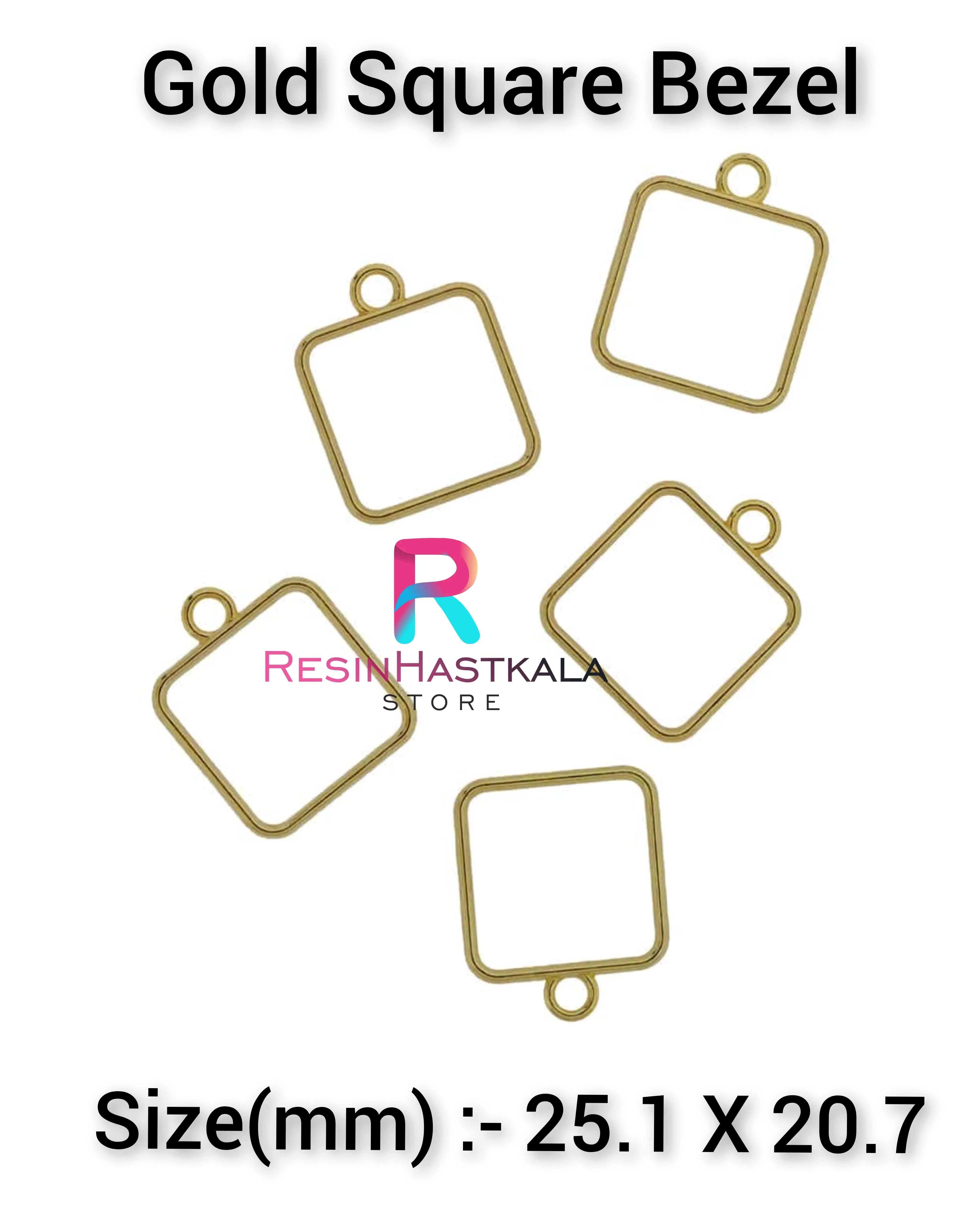 Gold Square Bezel (5 Piece) – Resinhastkala Store