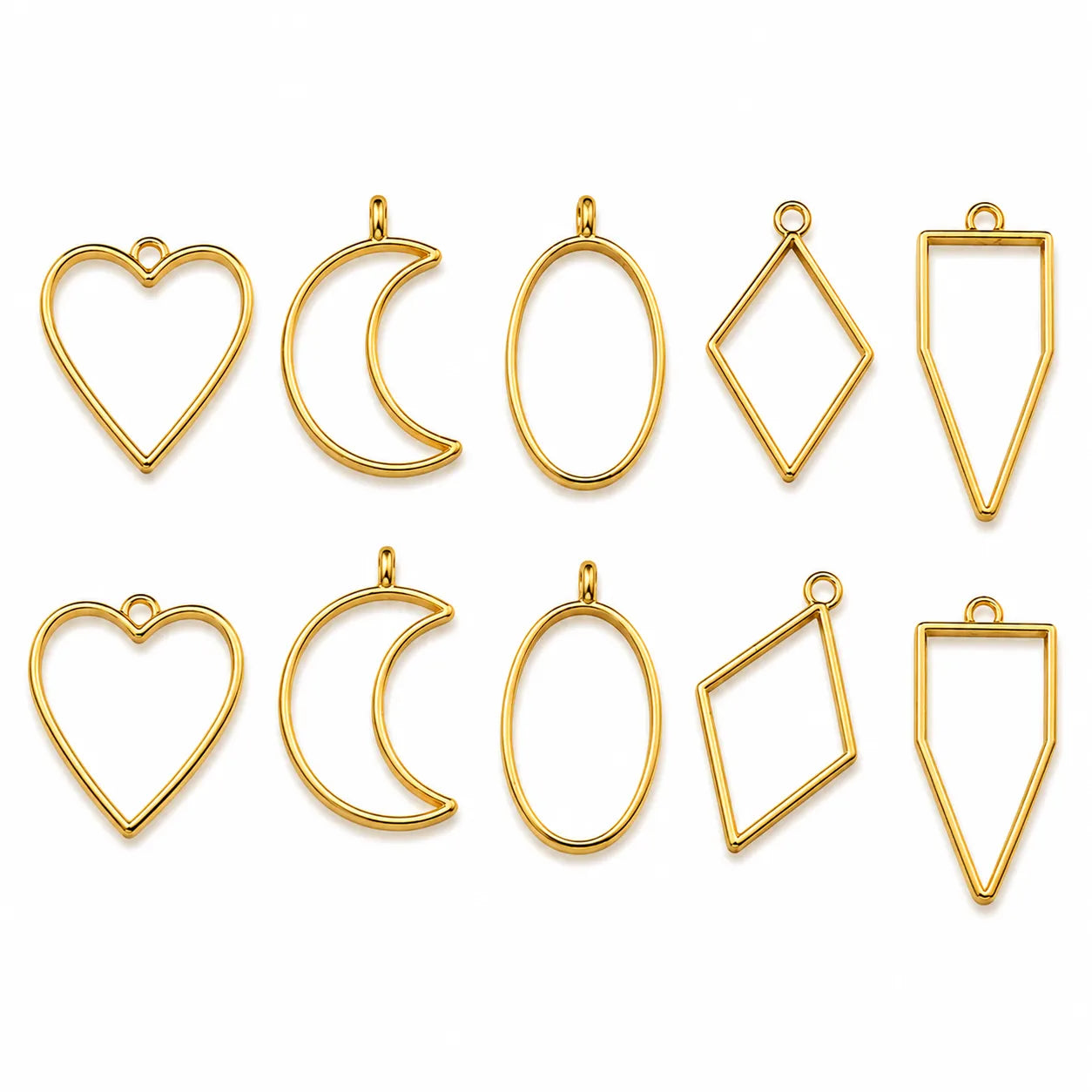 Golden Bezel Set of 10 (A) for Earrings & Pendant