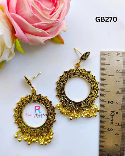 Golden Designer Earring Jumkha (GB270)