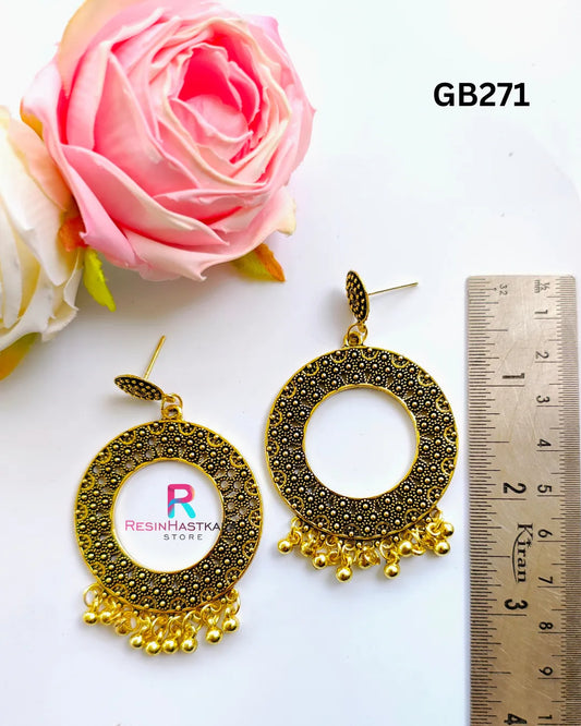 Golden Designer Earring Jumkha (GB271)