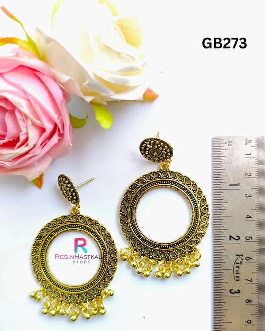 Golden Designer Earring Jumkha (GB273)