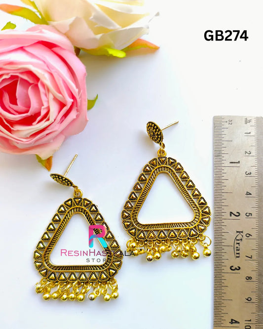 Golden Designer Earring Jumkha (GB274)