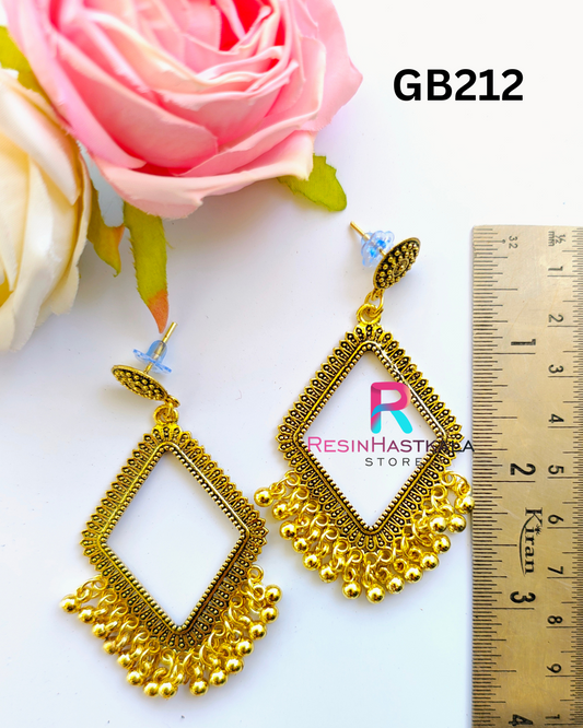 Golden Earring Bezel / Jumkha (GB212)