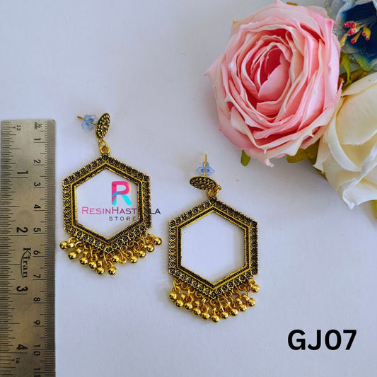 Golden Earring Bezel/Jumkha (GJ07)