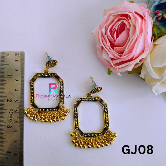 Golden Earring Bezel/Jumkha (GJ08)