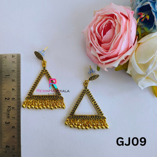 Golden Earring Bezel/Jumkha (GJ09)