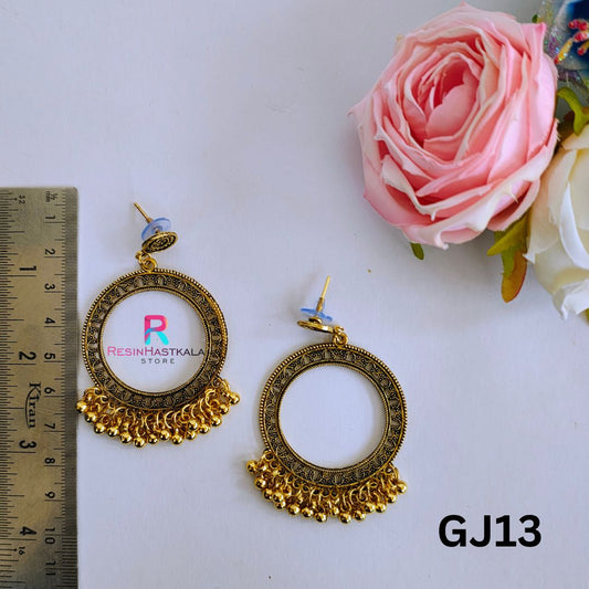 Golden Earring BezelJumkha (GJ13)