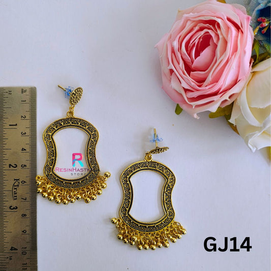 Golden Earring BezelJumkha (GJ14)