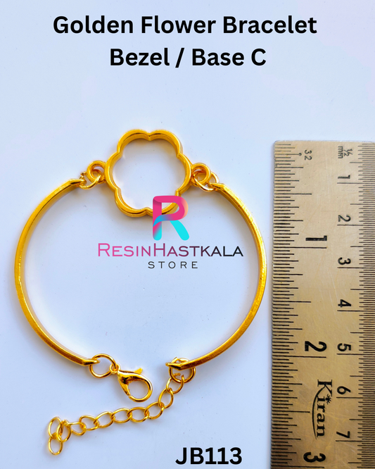 Golden Flower Bracelet  Bezel / Base C (imported quality)