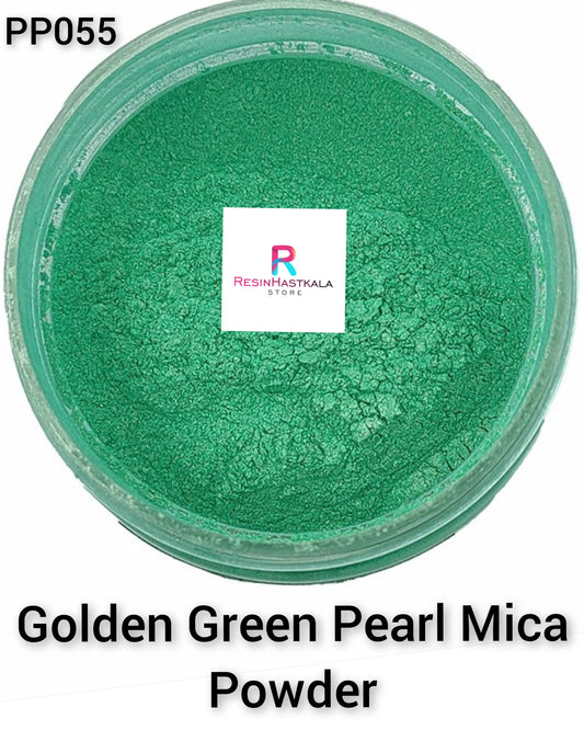 Golden Green Mica Pearl Powder 20 Gram