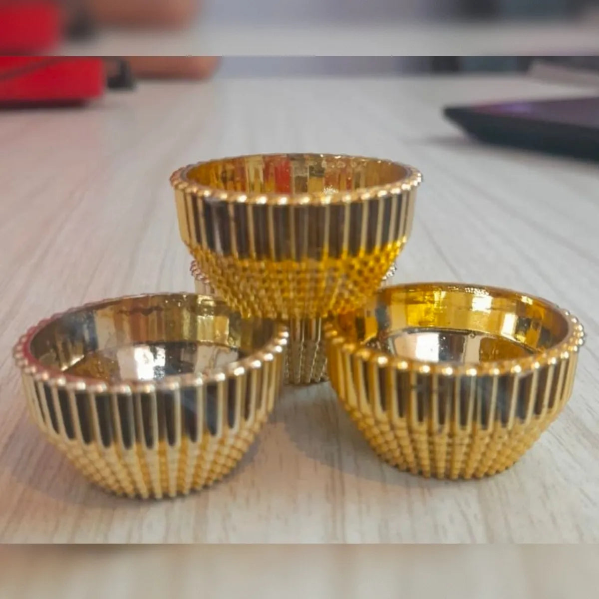 Golden Plastic Katori (3 cm)