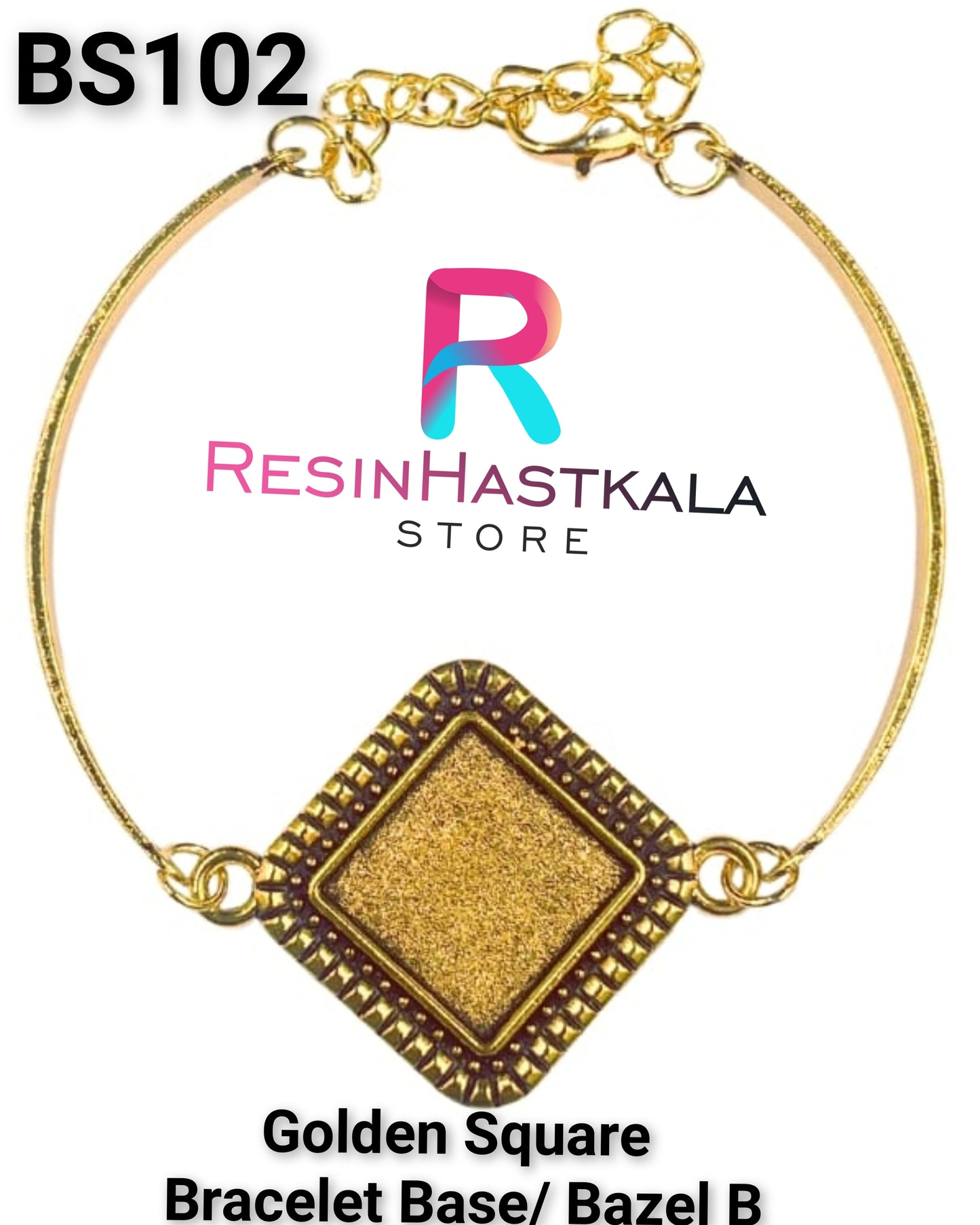 Golden Sqaure Bracelet Bazel / Base B