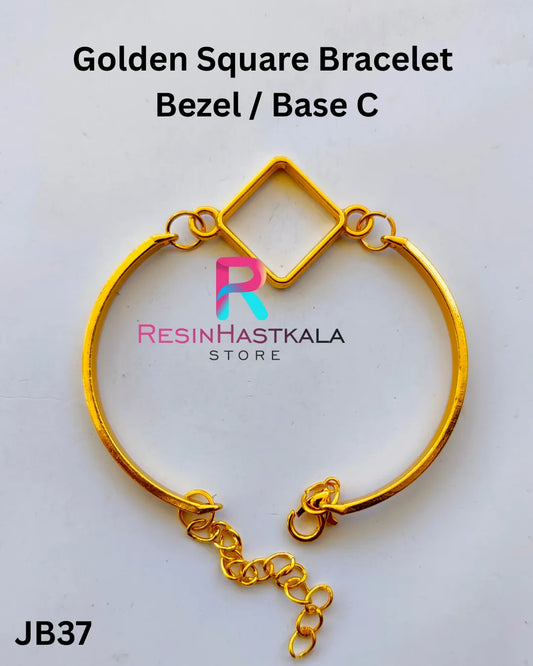 Golden Square Bracelet  Bezel / Base C (imported quality)