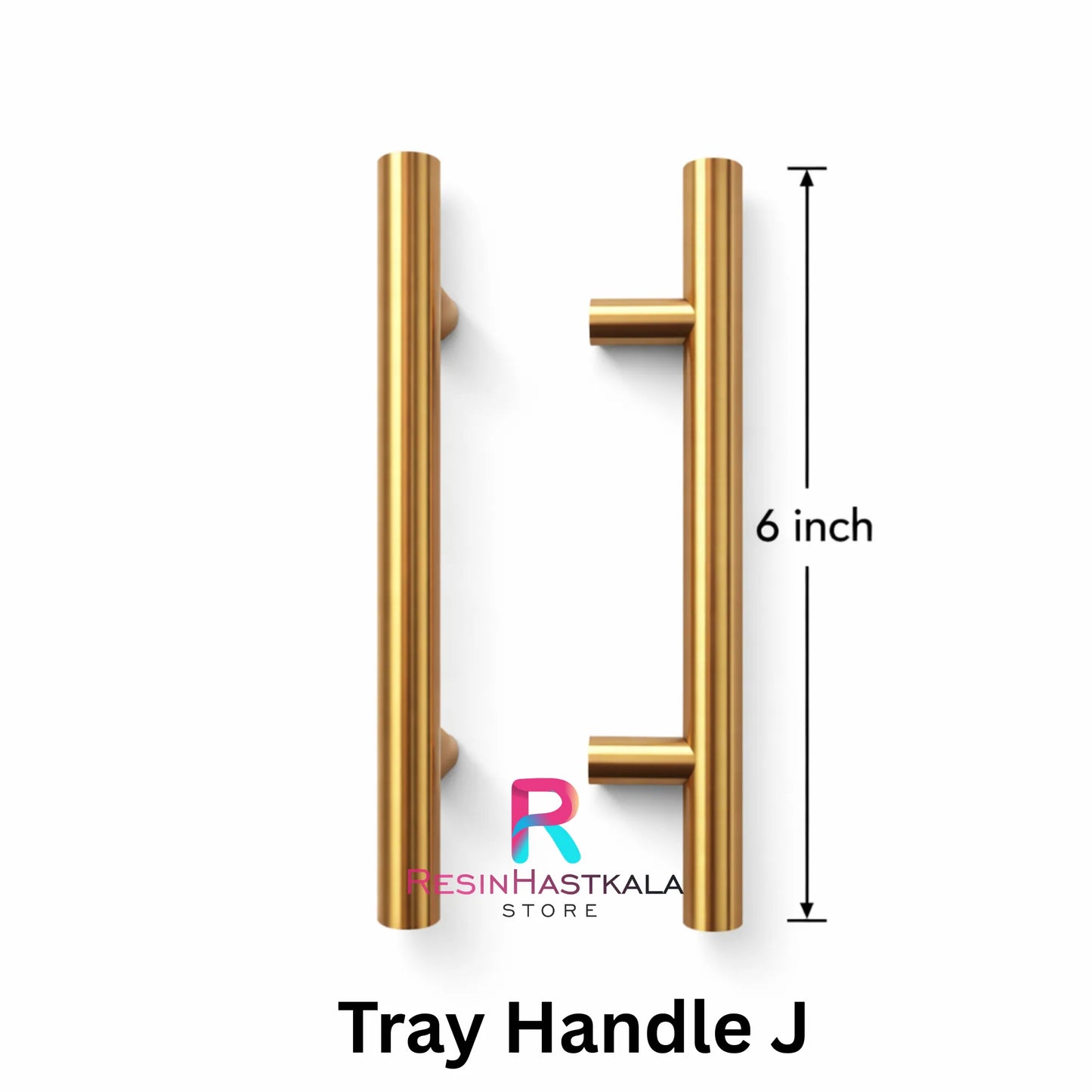 Golden Metal Tray Handle J