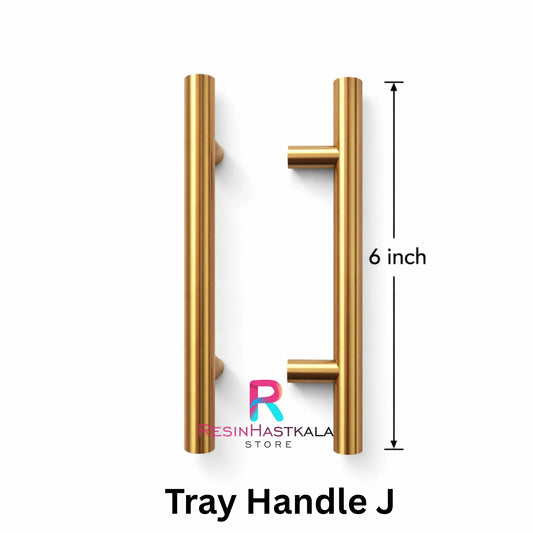 Golden Metal Tray Handle J