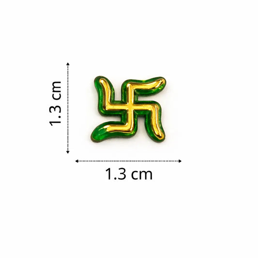 Green Acrylic Swastik (10 Piece)