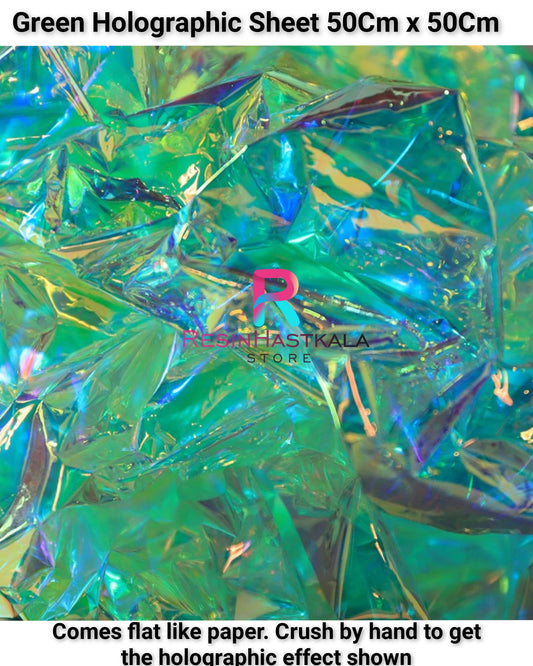 Green Holographic Sheet 50 Cm x 50 Cm