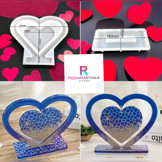 Hanging Heart Photo Frame With Stand Mould A