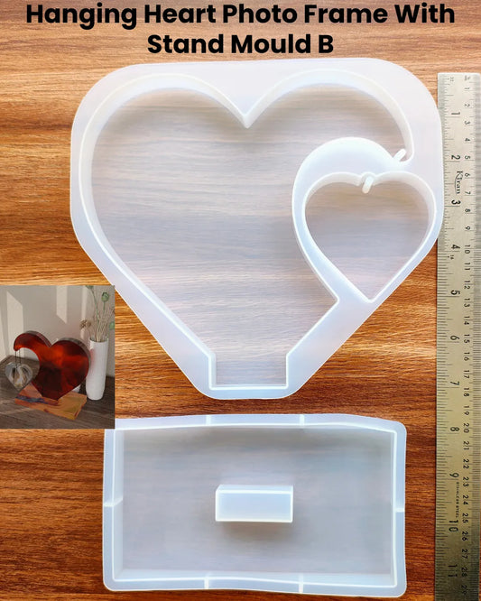 Hanging Heart Photo Frame With Stand Mould B