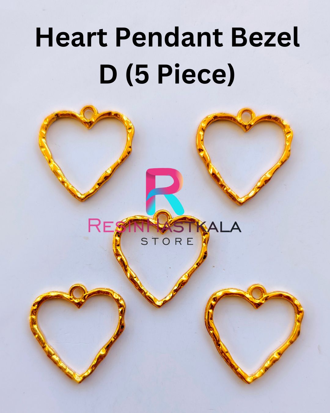 Heart Pendant Bezel D (5 Piece)