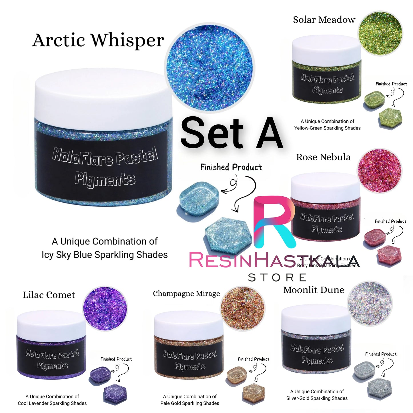 HoloFlare Pastel Pigment Set A