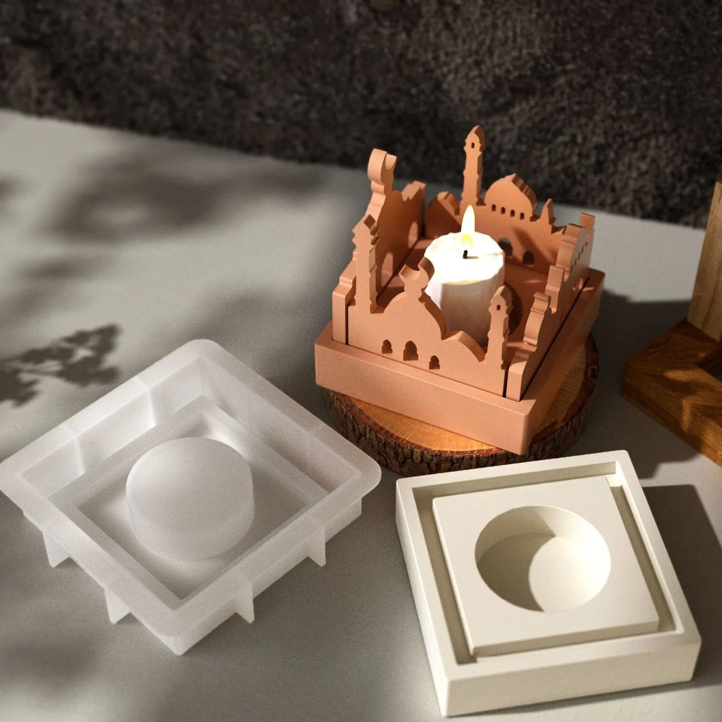 Holy Mosque T-Light Candle Holder Mould for Resin & Terra