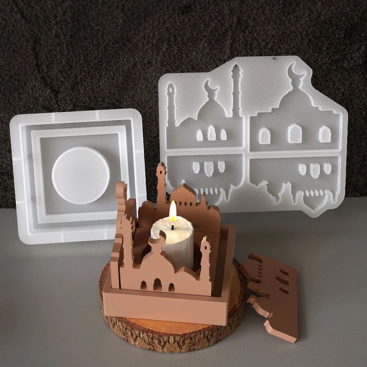 Holy Mosque T-Light Candle Holder Mould for Resin & Terra