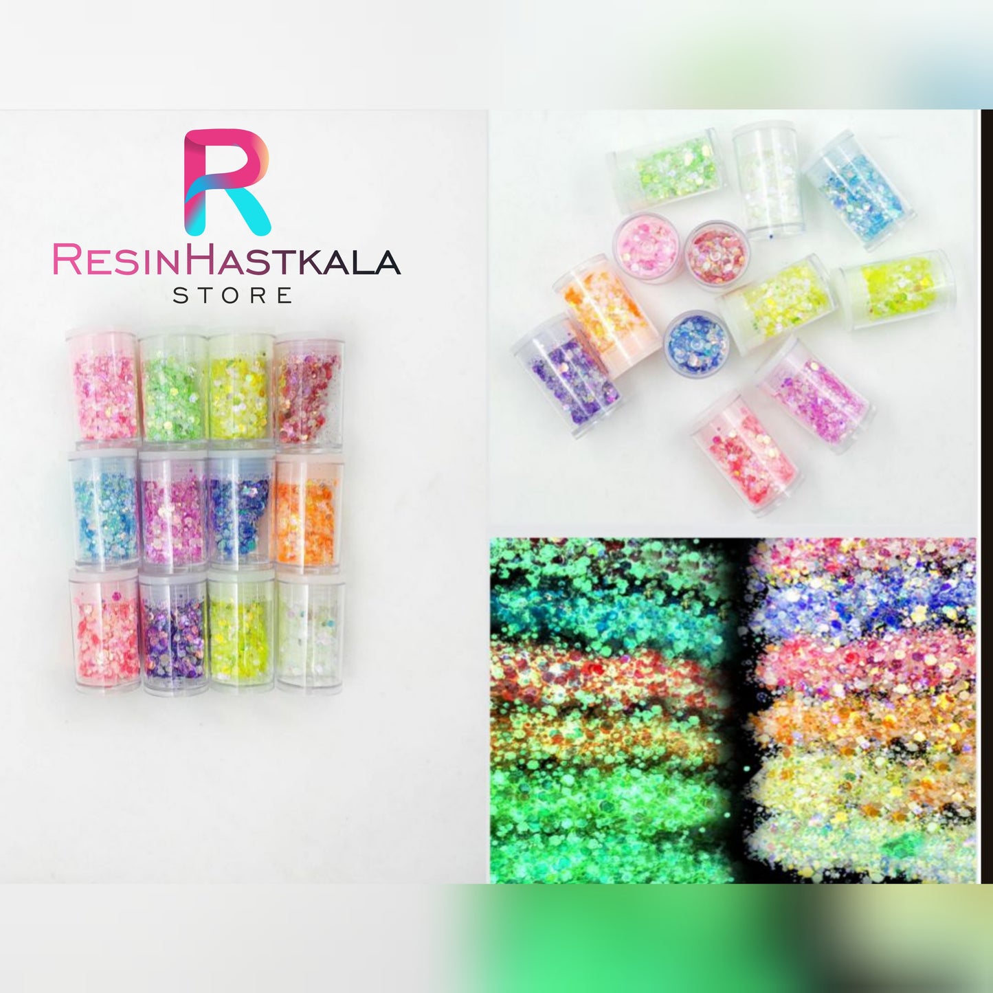 Glow In Dark Chunks/ Glitters