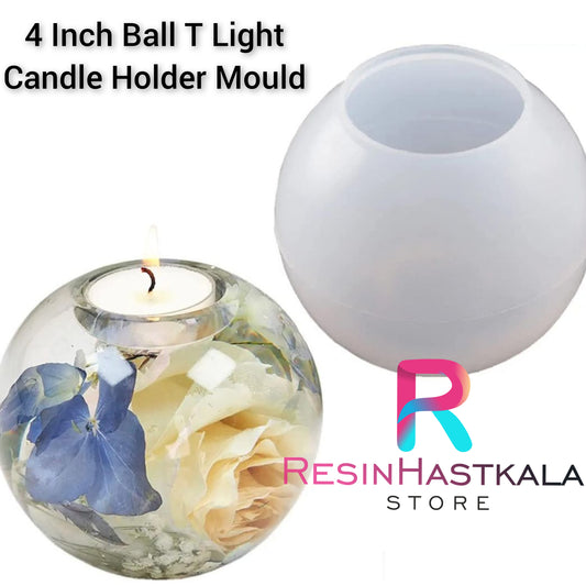 4 Inch Ball T- Light Candle Holder Mould