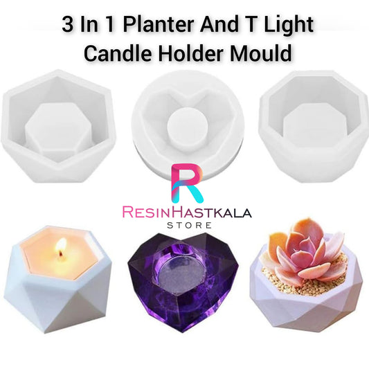 3 In 1 Planters And Tea Light Candle Holder Mould