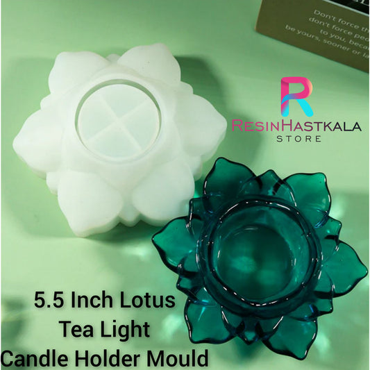 5.5 Inch Lotus Tea Light Candle Holder Mould
