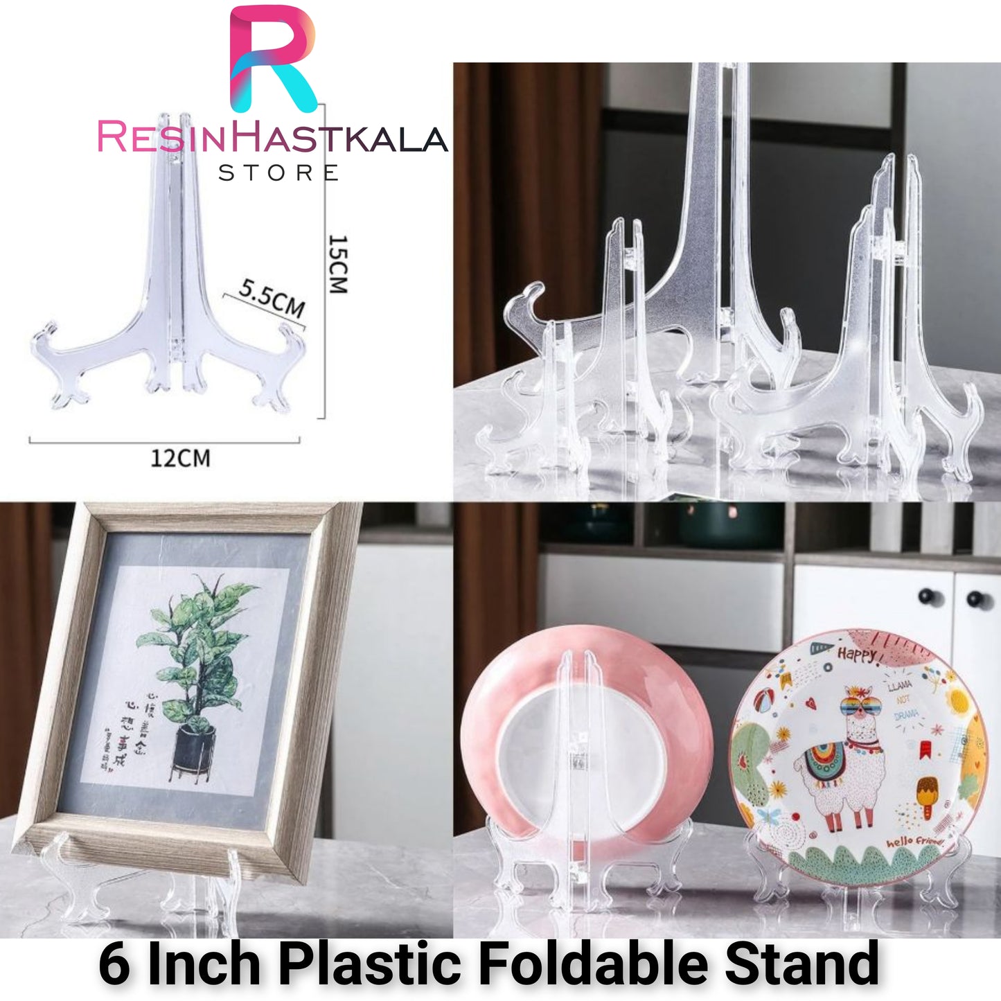 6 Inch Plastic Foldable Stand