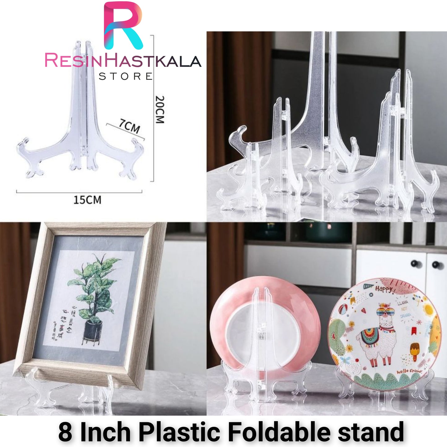 8 Inch Plastic Foldable Stand