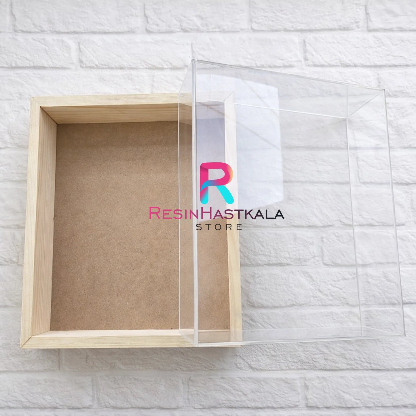Invitation Tray Box with Acrylic Lid Frame (10×13 Inch)