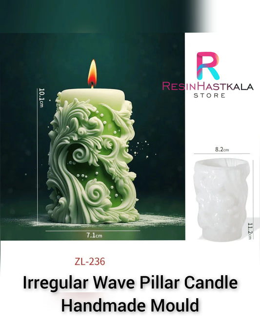 Irregular Wave Pillar Candle Handmade Mould