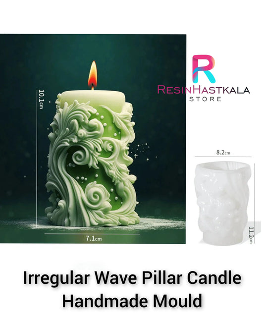 Irregular Wave Pillar Candle Handmade Mould B