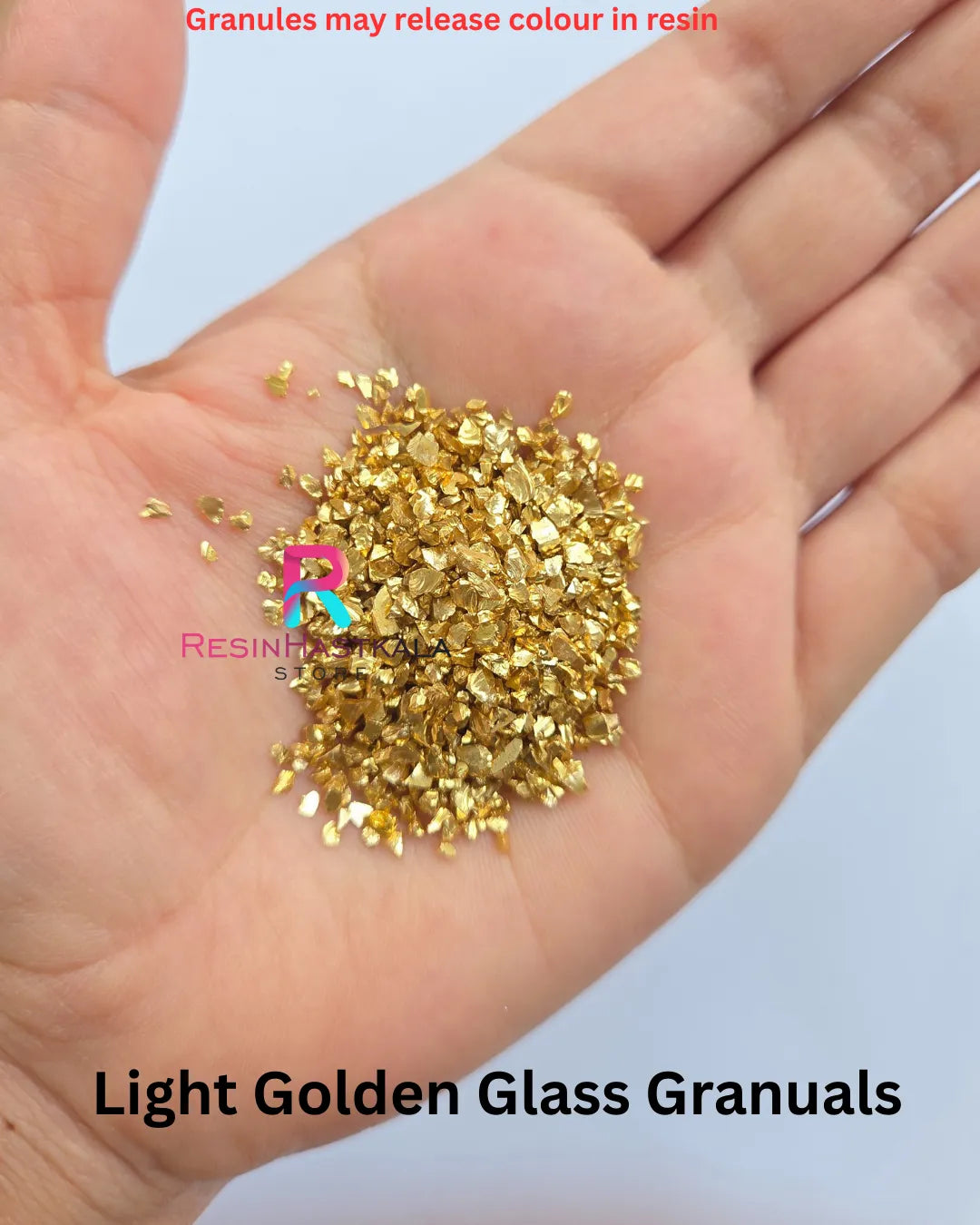 Light Golden Glass Granuals (100 Gram)