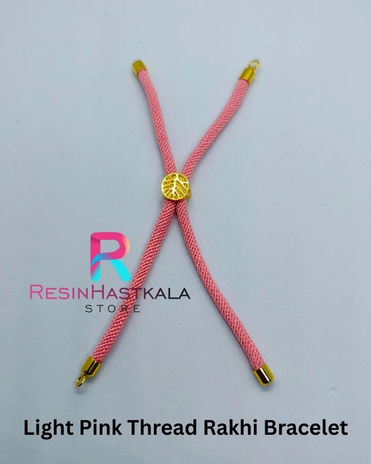 Light Pink Thread Rakhi Bracelet