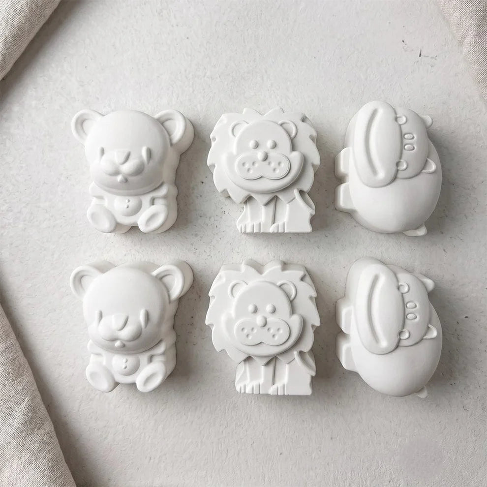 Lion, Bear & Hippo Silicone Mould for Resin, Soap, Chocolate, Cake Making