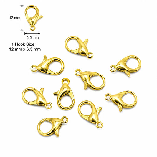Lobster Hook / Clasp (10 Pieces) (12 × 6.5 mm)