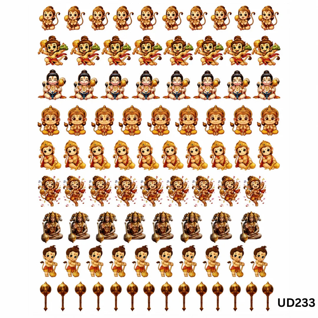 Lord Ganesha Rakhi UV DTF Sticker – A6 Size (UD233)