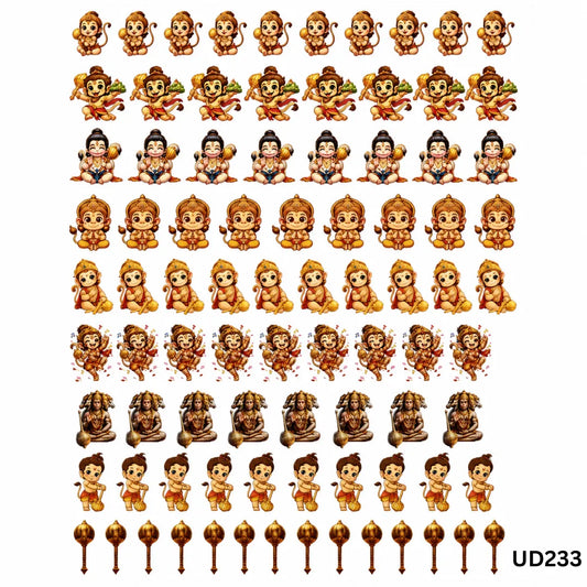Lord Ganesha Rakhi UV DTF Sticker – A6 Size (UD233)