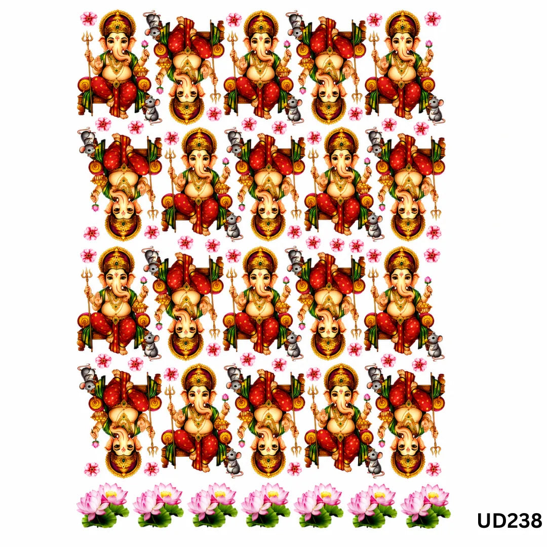 Lord Ganesha UV DTF Sticker – A6 Size (UD238)