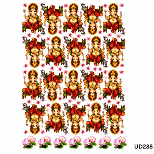 Lord Ganesha UV DTF Sticker – A6 Size (UD238)