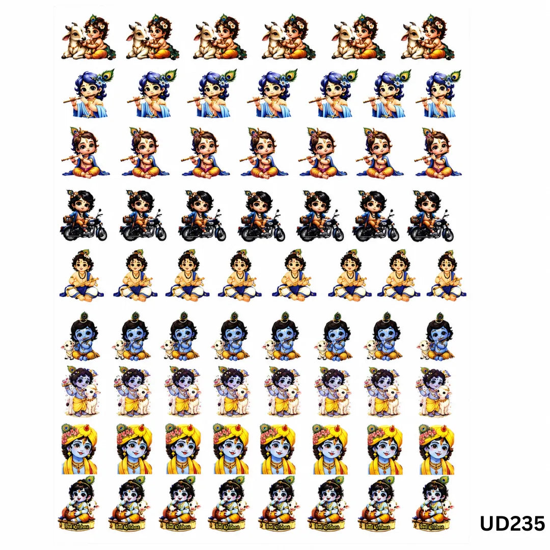 Lord Krishna Rakhi UV DTF Sticker – A6 Size (UD235)