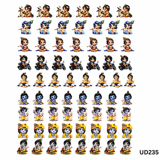 Lord Krishna Rakhi UV DTF Sticker – A6 Size (UD235)